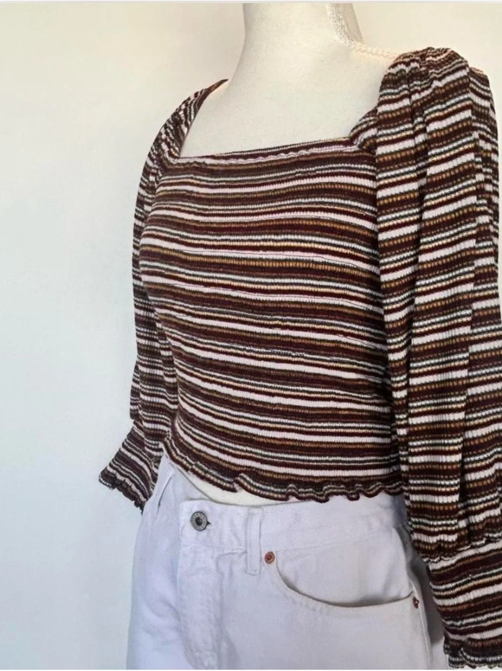 Anthropologie Long-sleeve stretchy blouse